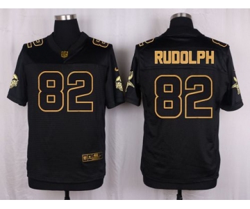 Nike Vikings #82 Kyle Rudolph Black Men's Stitched NFL Elite Pro Line Gold Collection Jersey