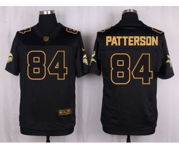 Nike Vikings #84 Cordarrelle Patterson Black Men's Stitched NFL Elite Pro Line Gold Collection Jersey