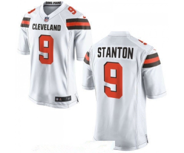Men's Cleveland Browns #9 Drew Stanton White Road Stitched NFL Nike Game Jersey