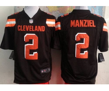 Nike Cleveland Browns #2 Johnny Manziel 2015 Brown Game Jersey