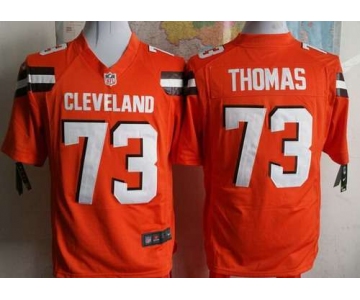 Nike Cleveland Browns #73 Joe Thomas 2015 Orange Game Jersey