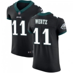 Men's Nike Philadelphia Eagles #11 Carson Wentz Black Alternate Stitched NFL Vapor Untouchable Elite Jersey