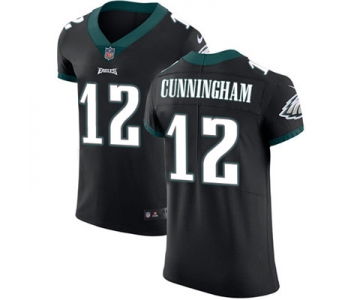 Men's Nike Philadelphia Eagles #12 Randall Cunningham Black Alternate Stitched NFL Vapor Untouchable Elite Jersey