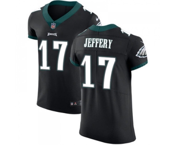 Men's Nike Philadelphia Eagles #17 Alshon Jeffery Black Alternate Stitched NFL Vapor Untouchable Elite Jersey