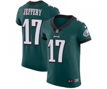 Men's Nike Philadelphia Eagles #17 Alshon Jeffery Midnight Green Team Color Stitched NFL Vapor Untouchable Elite Jersey