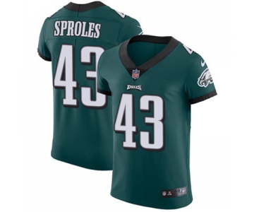 Men's Nike Philadelphia Eagles #43 Darren Sproles Midnight Green Team Color Stitched NFL Vapor Untouchable Elite Jersey