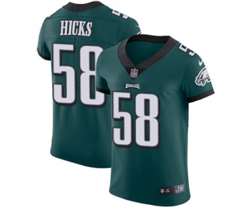 Men's Nike Philadelphia Eagles #58 Jordan Hicks Midnight Green Team Color Stitched NFL Vapor Untouchable Elite Jersey