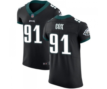 Men's Nike Philadelphia Eagles #91 Fletcher Cox Black Alternate Stitched NFL Vapor Untouchable Elite Jersey