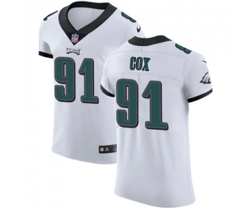 Men's Nike Philadelphia Eagles #91 Fletcher Cox White Stitched NFL Vapor Untouchable Elite Jersey