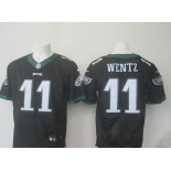 Men's Philadelphia Eagles #11 Carson Wentz Black Alternate NFL Nike Elite Jersey