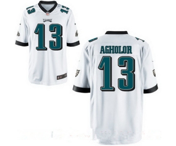 Men's Philadelphia Eagles #13 Nelson Agholor White Road Stitched NFL Nike Elite Jersey