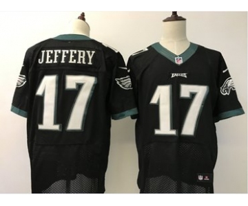 Men's Philadelphia Eagles #17 Alshon Jeffery Black Alternate Stitched NFL Nike Elite Jersey