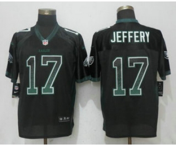 Men's Philadelphia Eagles #17 Alshon Jeffery Black Drift Stitched NFL Nike Fashion Jersey