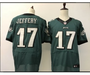 Men's Philadelphia Eagles #17 Alshon Jeffery Midnight Green Team Color Stitched NFL Nike Elite Jersey