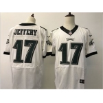 Men's Philadelphia Eagles #17 Alshon Jeffery White Road Stitched NFL Nike Elite Jersey