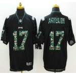 Men's Philadelphia Eagles #17 Nelson Agholor Black With Camo Fashion NFL Nike Elite Jersey