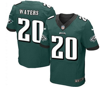 Men's Philadelphia Eagles #20 Andre Waters Midnight Green Retired Player NFL Nike Elite Jersey