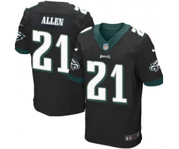 Men's Philadelphia Eagles #21 Eric Allen Black Retired Player NFL Nike Elite Jersey