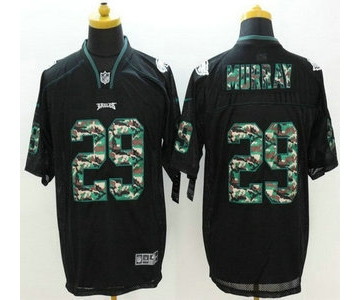 Men's Philadelphia Eagles #29 DeMarco Murray Black With Camo Fashion NFL Nike Elite Jersey