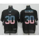 Men's Philadelphia Eagles #30 Corey Clement Black USA Flag Fashion Stitched NFL Nike Elite Jersey