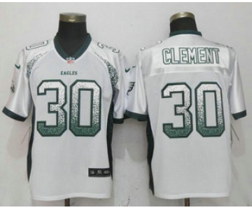 Men's Philadelphia Eagles #30 Corey Clement White Drift Stitched NFL Nike Fashion Jersey