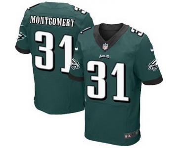 Men's Philadelphia Eagles #31 Wilbert Montgomery Midnight Green Retired Player NFL Nike Elite Jersey