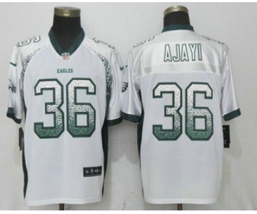 Men's Philadelphia Eagles #36 Jay Ajayi White Drift Stitched NFL Nike Fashion Jersey