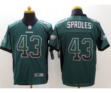 Men's Philadelphia Eagles #43 Darren Sproles Nike Drift Fashion Green Elite Jersey