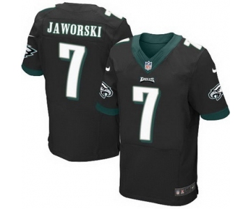 Men's Philadelphia Eagles #7 Ron Jaworski Black Retired Player NFL Nike Elite Jersey