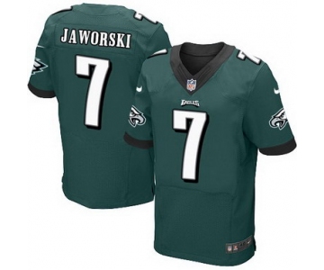 Men's Philadelphia Eagles #7 Ron Jaworski Midnight Green Retired Player NFL Nike Elite Jersey