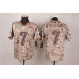 Men's Philadelphia Eagles #7 Sam Bradford USMC Camo Elite Jersey With Flag Patch