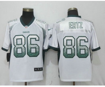 Men's Philadelphia Eagles #86 Zach Ertz White Drift Stitched NFL Nike Fashion Jersey