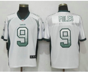 Men's Philadelphia Eagles #9 Nick Foles White Drift Stitched NFL Nike Fashion Jersey