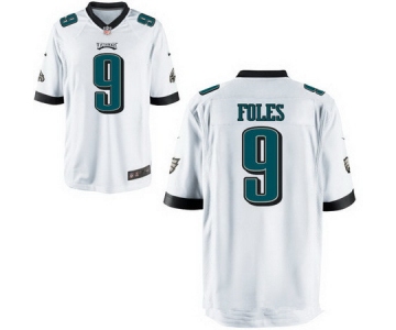 Men's Philadelphia Eagles #9 Nick Foles White Road Stitched NFL Nike Elite Jersey