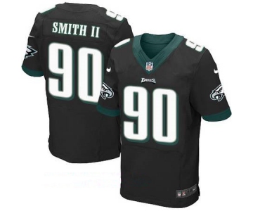 Men's Philadelphia Eagles #90 Marcus Smith II Black Alternate Stitched NFL Nike Elite Jersey