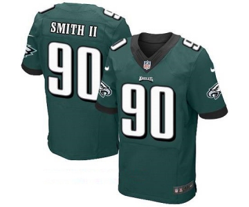 Men's Philadelphia Eagles #90 Marcus Smith II Midnight Green Team Color Stitched NFL Nike Elite Jersey