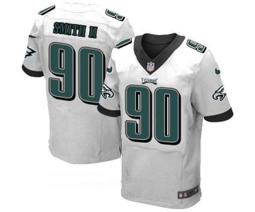 Men's Philadelphia Eagles #90 Marcus Smith II White Road Stitched NFL Nike Elite Jersey