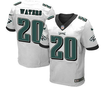 Men's Philadelphia Eagles Retired Player #20 Andre Waters White Elite Jersey