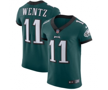 Nike Philadelphia Eagles #11 Carson Wentz Vapor Untouchable Elite Player Midnight Green Jersey