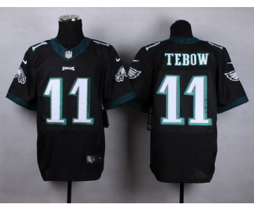 Nike Philadelphia Eagles #11 Tim Tebow Black Elite Jersey