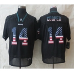Nike Philadelphia Eagles #14 Riley Cooper 2014 USA Flag Fashion Black Elite Jersey
