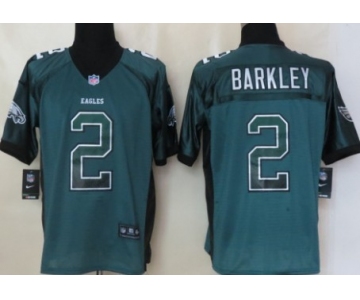 Nike Philadelphia Eagles #2 Matt Barkley Drift Fashion Green Elite Jersey