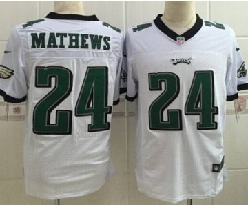 Nike Philadelphia Eagles #24 Ryan Mathews White Elite Jersey