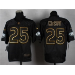 Nike Philadelphia Eagles #25 LeSean McCoy 2014 All Black/Gold Elite Jersey