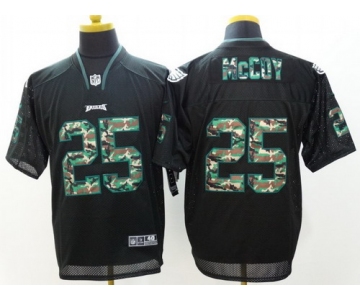 Nike Philadelphia Eagles #25 LeSean McCoy Black With Camo Elite Jersey