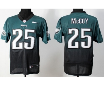 Nike Philadelphia Eagles #25 LeSean McCoy Dark Green/Black Fadeaway Elite Jersey