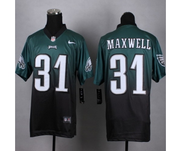 Nike Philadelphia Eagles #31 Byron Maxwell Dark Green/Black Fadeaway Elite Jersey