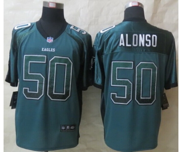 Nike Philadelphia Eagles #50 Kiko Alonso Drift Fashion Green Elite Jersey