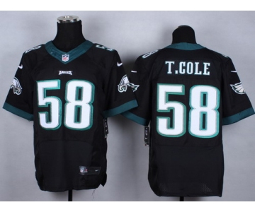 Nike Philadelphia Eagles #58 Trent Cole 2014 Black Elite Jersey