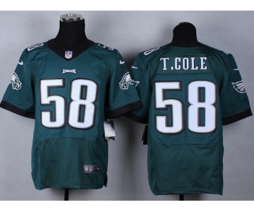 Nike Philadelphia Eagles #58 Trent Cole 2014 Dark Green Elite Jersey